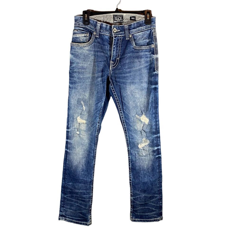 Buckle Black Fit No3 Straight Leg 30S‎ Distressed Jeans Medium Wash 30x29 1/2